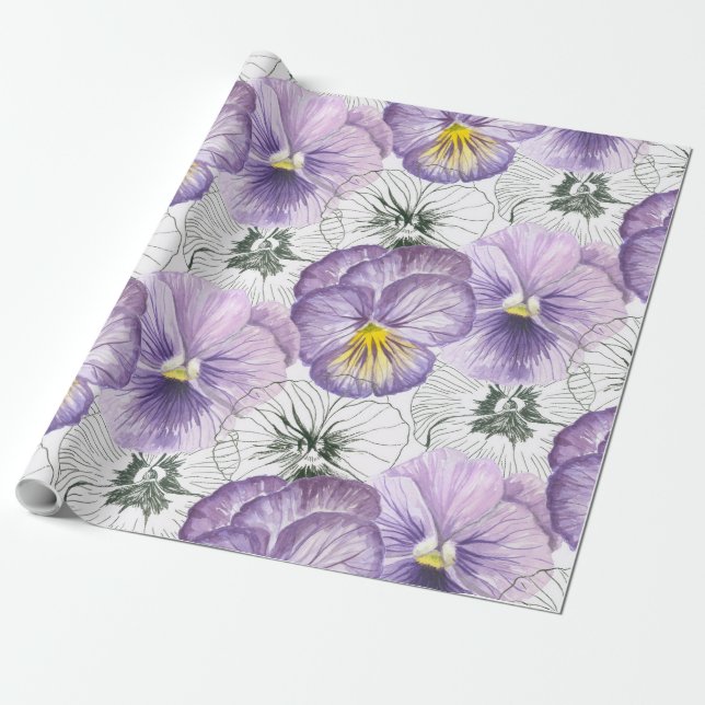 Papel De Presente Pansy (Desenrolado)