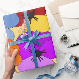 Papel De Presente Pansy Collage