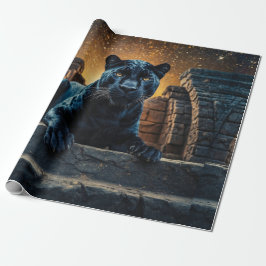 Papel De Presente Pantera Negra e Templo Tailandês