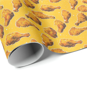 Papel De Presente Pão de frango frito, de cor branca