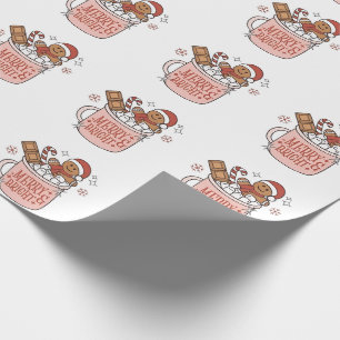 Papel De Presente Pão de gengibre Alegre & Brilhante na Banheira de