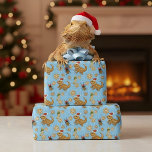 Papel De Presente Pão de Gengibre Bravo Dragão Natal<br><div class="desc">Este papel de embrulho de Natal divertido apresenta dragões barbudos no estilo pão-de-gengibre em Chapéus de Santa, baratas com arcos, vermes em cachecóis e festivos flocos de neve em um fundo azul alegre. Uma reviravolta peculiar no plástico de presentes de Natal, é perfeita para amantes de répteis, proprietários de animais...</div>