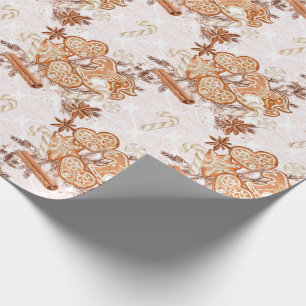 Papel De Presente Pão de Gingerpão bonito Natal