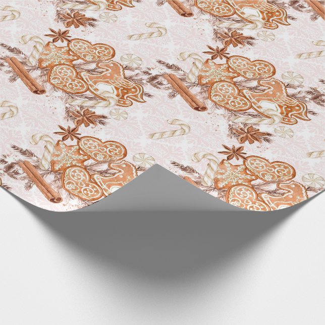Papel De Presente Pão de Gingerpão bonito Natal (Ponta)