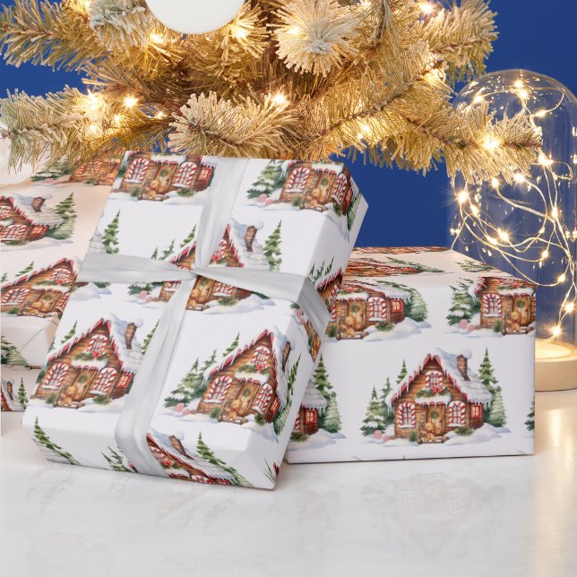 Papel De Presente Pão de Gingerpão de Natal bonito (Feriados)