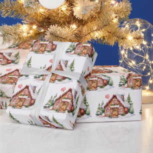 Papel De Presente Pão de Gingerpão de Natal bonito