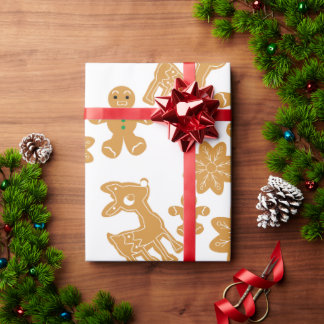 Papel De Presente Pão de Gingerpão Padrão Natal