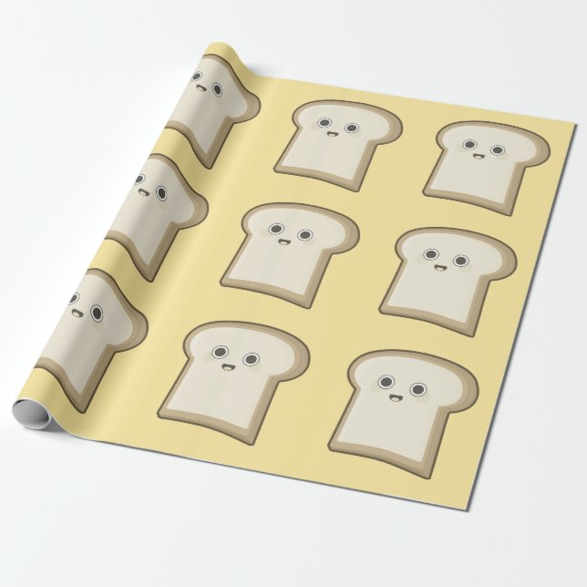 Papel De Presente Pão de Kawaii (Desenrolado)