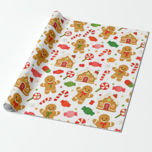 Papel De Presente Pão de Mel & Cana de Açúcar
