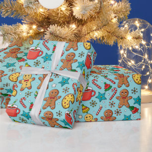 Papel De Presente Pão de Natal Bonito