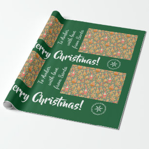 Papel De Presente Pão de Natal Papais noeis Homens Nome Personaliza