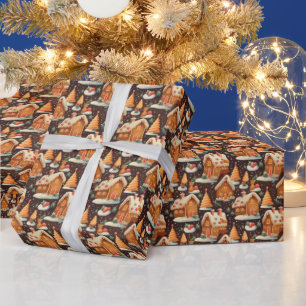 Papel De Presente Pão de pão festivo de Natal