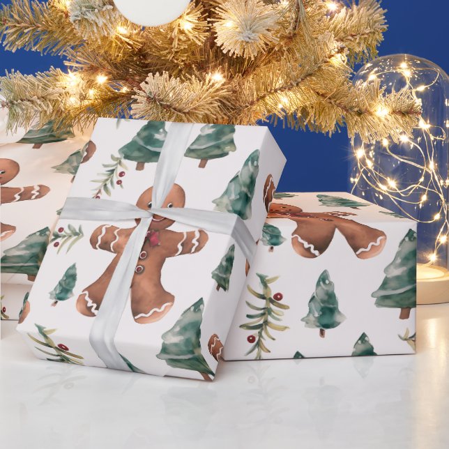 Papel De Presente Pão-pão Masculino bagas Natal moderno (Feriados)