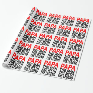 Papel De Presente papá o mito o homem a legenda