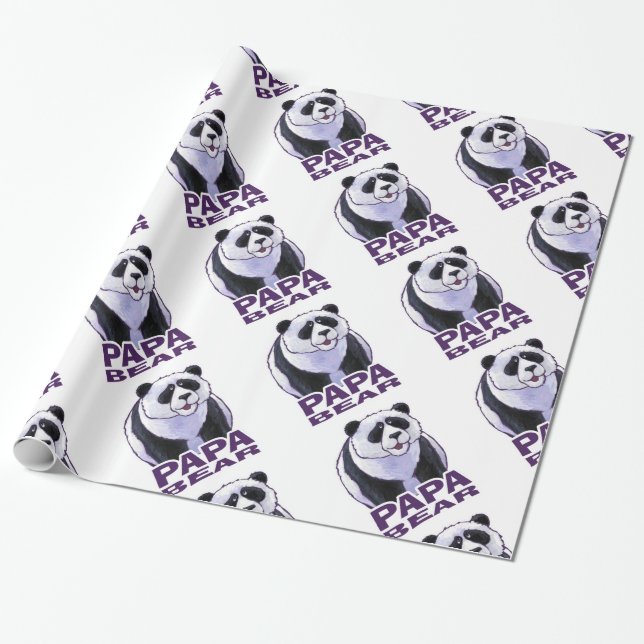 Papel De Presente Papa Panda Bear (Desenrolado)