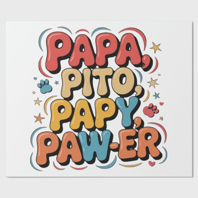 Papel De Presente Papa Pito Pappy Pawer (Aberto)