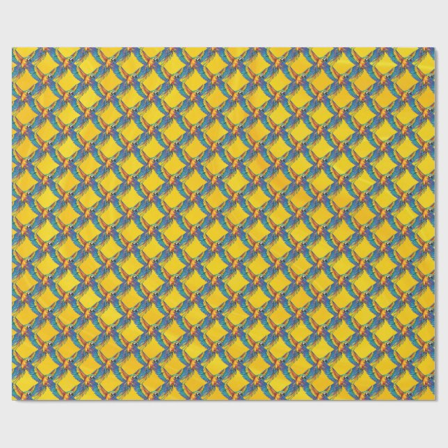 Papel De Presente Papagaio (Aberto)