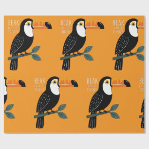Papel De Presente Papagaio Divertido Trocadilho Bico Porque É Engraç
