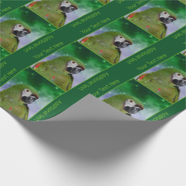 Papel De Presente Papagaio Macaw Severo Personalizado (Ponta)