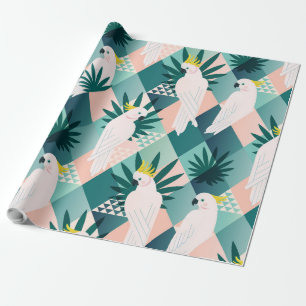 Papel De Presente Papagaio na Palmeira 1