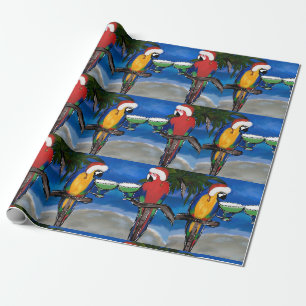 PAPEL DE PRESENTE PAPAGAIO SANTA