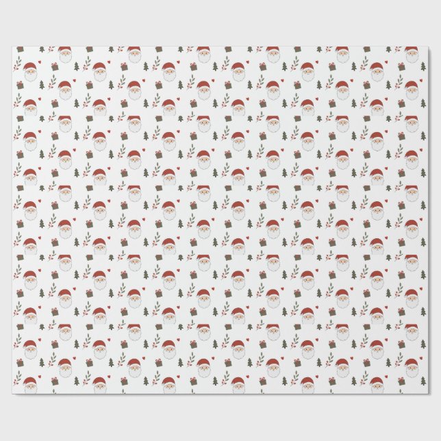 Papel De Presente Papai Noel Aconchegante Personalizado Natal (Aberto)