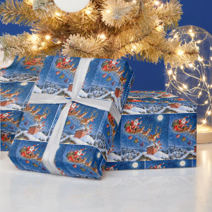 Papel De Presente Papai Noel aéreo e humor dos renais