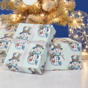 Papel De Presente Papai Noel Boho Aquarela Caprichosa Natal 