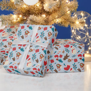 Papel De Presente Papai Noel Bonito Biscoito de Gengibre e Chocolate