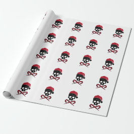 Papel De Presente Papai Noel Caveira Personalizável