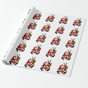 Papel De Presente Papai Noel com alce