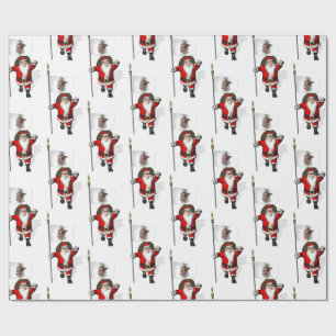 Papel De Presente Papai Noel Com Alferes De Illinois