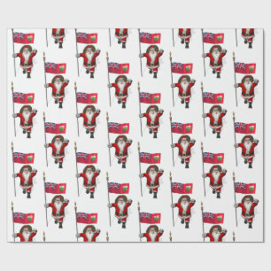 Papel De Presente Papai Noel Com Alferes De Ontário