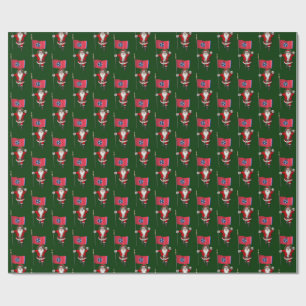 Papel De Presente Papai Noel Com Bandeira Do Tennessee