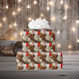 Papel De Presente Papai Noel dá fotos pessoais em mão