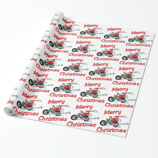 Papel De Presente Papai noel da motocicleta