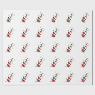 Papel De Presente Papai Noel de Guitarra Elétrica Música Natal Amant