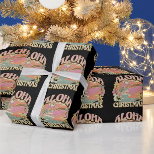 Papel De Presente Papai Noel de surf no Aloha Natal havaiano Kalikim