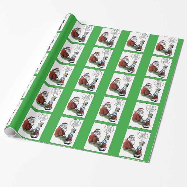 Papel De Presente Papai Noel do Ano Passado (Desenrolado)