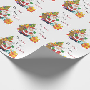 Papel De Presente Papai noel do Natal feito sob encomenda a e do