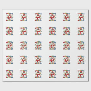 Papel De Presente Papai Noel do Natal Wrapper Gangsta Microfone Dinh