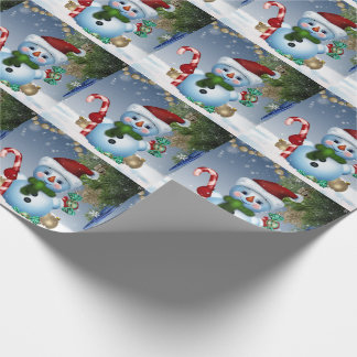 Papel De Presente Papai Noel e Bengalas de Natal