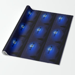 Papel De Presente Papai Noel e suas renas -