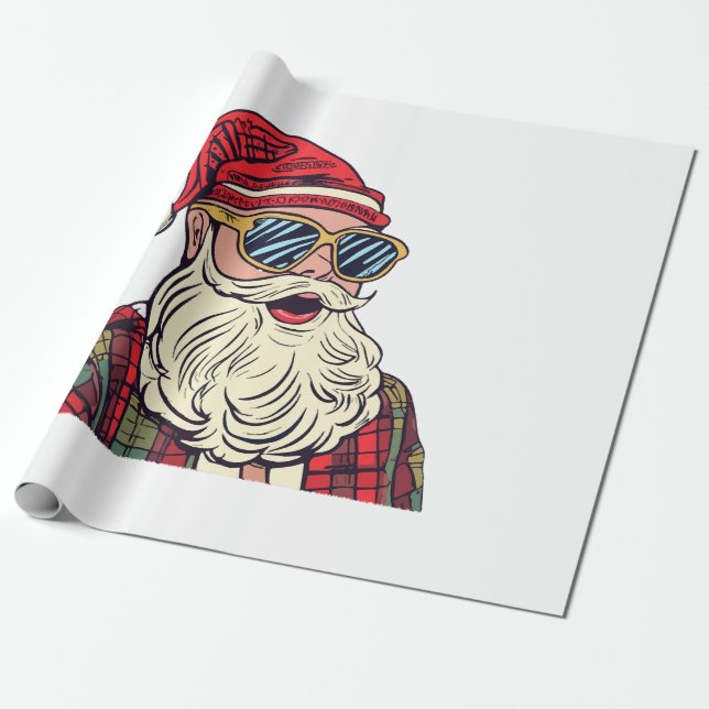 Papel De Presente Papai Noel - Engraçado (Desenrolado)