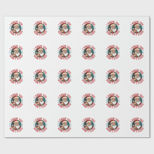Papel De Presente Papai Noel Engraçado Não Usou Fio Dental Dentista