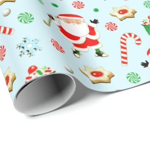 Papel De Presente Papai noel Golfing