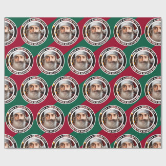 Papel De Presente Papai Noel Instantâneo! Basta adicionar seu rosto.