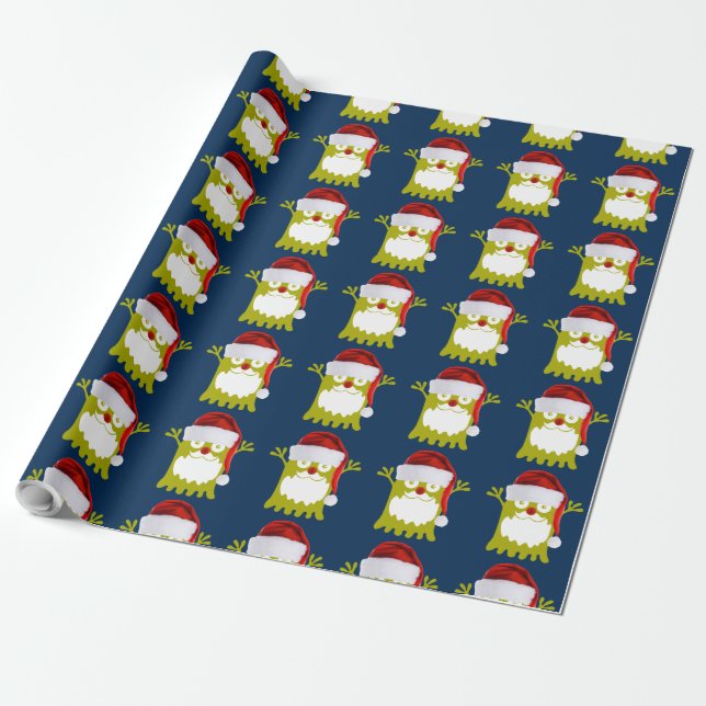 Papel De Presente Papai Noel Monstro (Desenrolado)