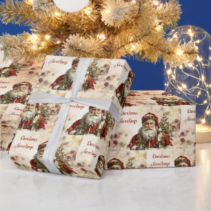 Papel De Presente Papai Noel Natal Vintage, Açaí de Natal
