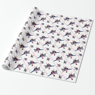 Papel De Presente Papai Noel no plano (branco)